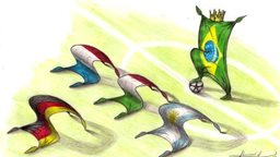<b>5. </b>رسمة ساخرة لاحد مشجعي فريق البرازيل