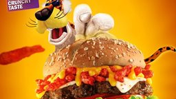 <b>4. </b>Hardees new Flaming Hot Cheetos Angus Burger