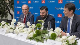 <b>1. </b>flydubai inaugural flight lands in Helsinki