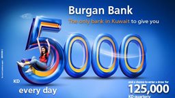 <b>1. </b>Burgan Bank announces names of the daily lucky winners of Yawmi account draw