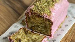 <b>4. </b>Pistachio Loaf Cake with an Orange Blossom Royal Icing Recipe