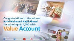 <b>5. </b>"Harbi Mahmoud Najdi Ahmad" Wins KD 4000 in Burgan Bank’s Value Account Draw
