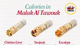 Calories in Malak Al Tawouk Sandwiches and Burgers