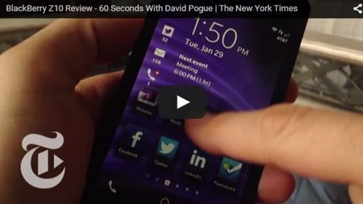 Check out the new Blackberry Z10 features