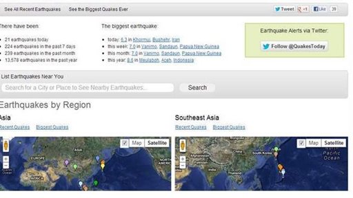 Where to track earthquakes near you and around the world