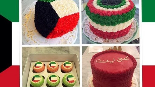 قوالب حلوى مميزة جدا من مخبز مغنوليا من اجواء الاعياد الوطنية