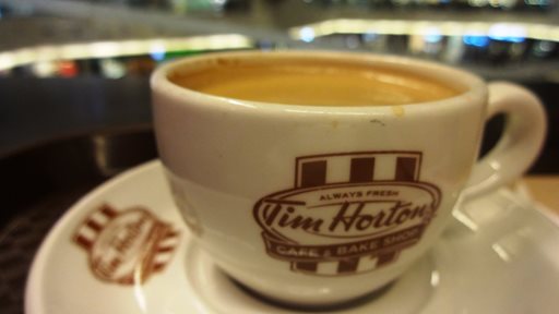 A Short break at Tim Hortons Coffee Shop
