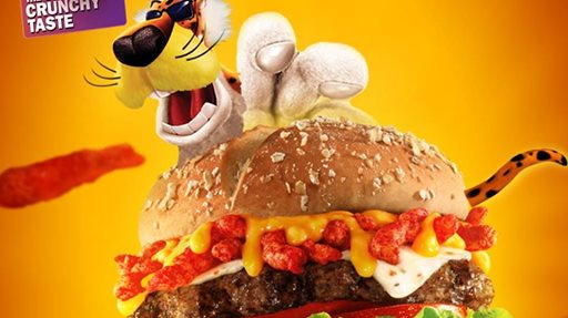 Hardees new Flaming Hot Cheetos Angus Burger