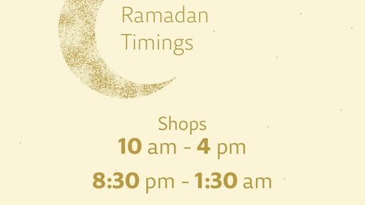 360 Mall Ramadan 2023 Timings