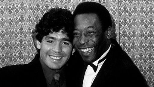 Photo of Football Legends Pele and Maradona together