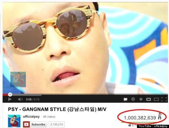  Gangnam Style يتجاوز المليار مشاهده على اليوتيوب