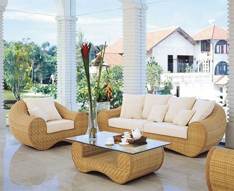 A variety of outdoor patio furniture for a hot upcoming summer