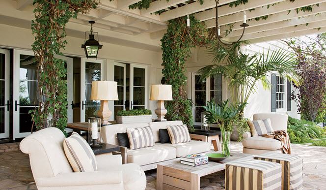 A variety of outdoor patio furniture for a hot upcoming summer