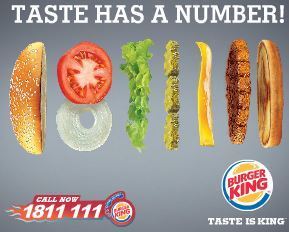 Taste has a number with Burger King