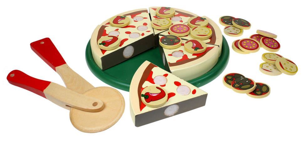 Plastic and Wooden kids Pizza toys