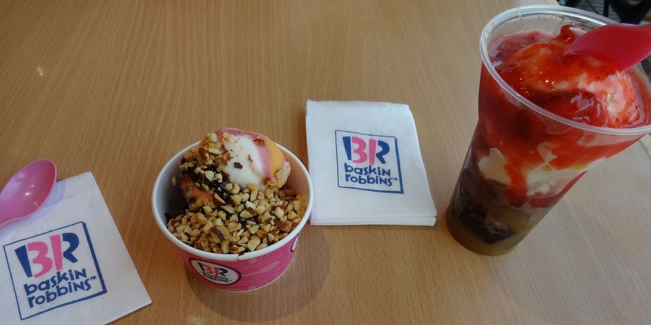 The Golden Sunday and Double Sunday from Baskin Robbins