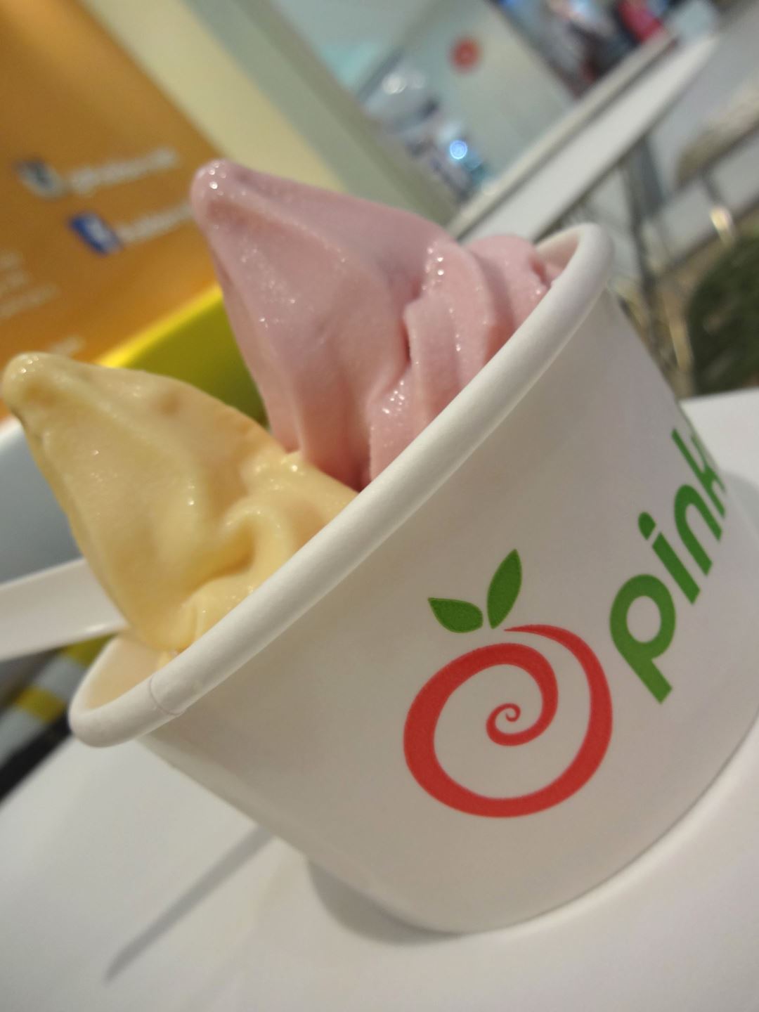 A cold yummy dessert from Pinkberry