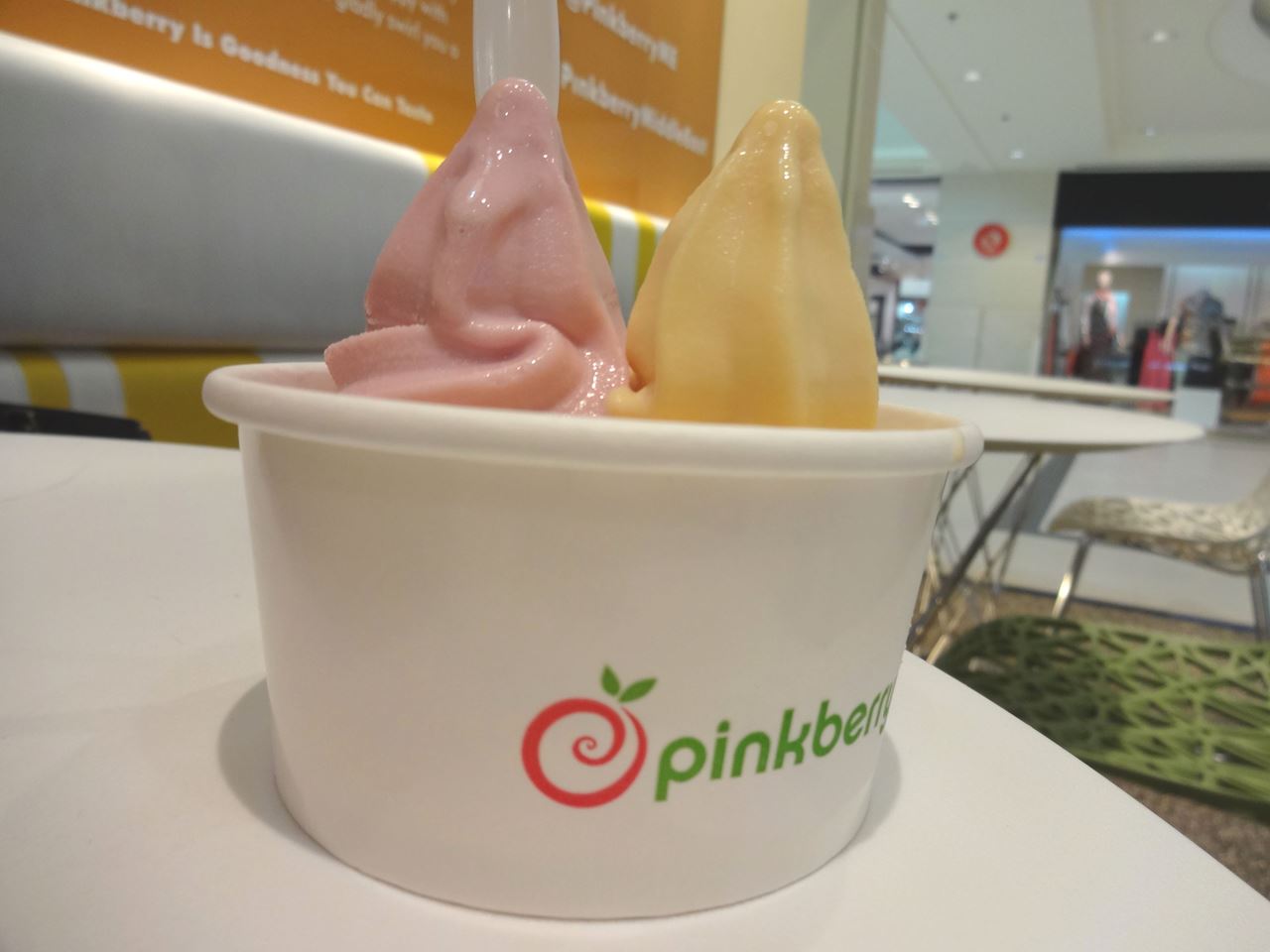 A cold yummy dessert from Pinkberry