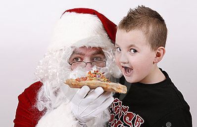 Christmas tree shaped Pizzas