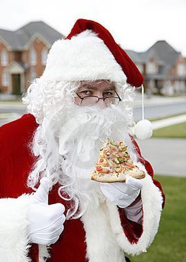 Christmas tree shaped Pizzas