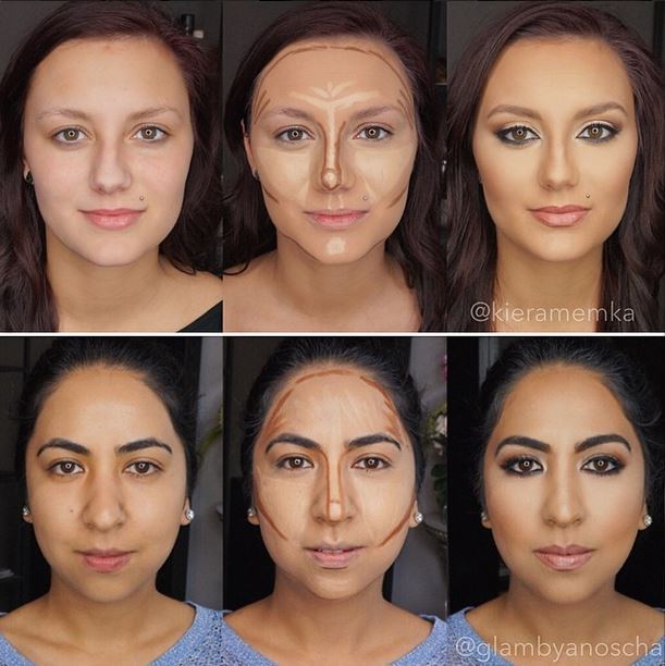 Before and after photos of Face Contouring