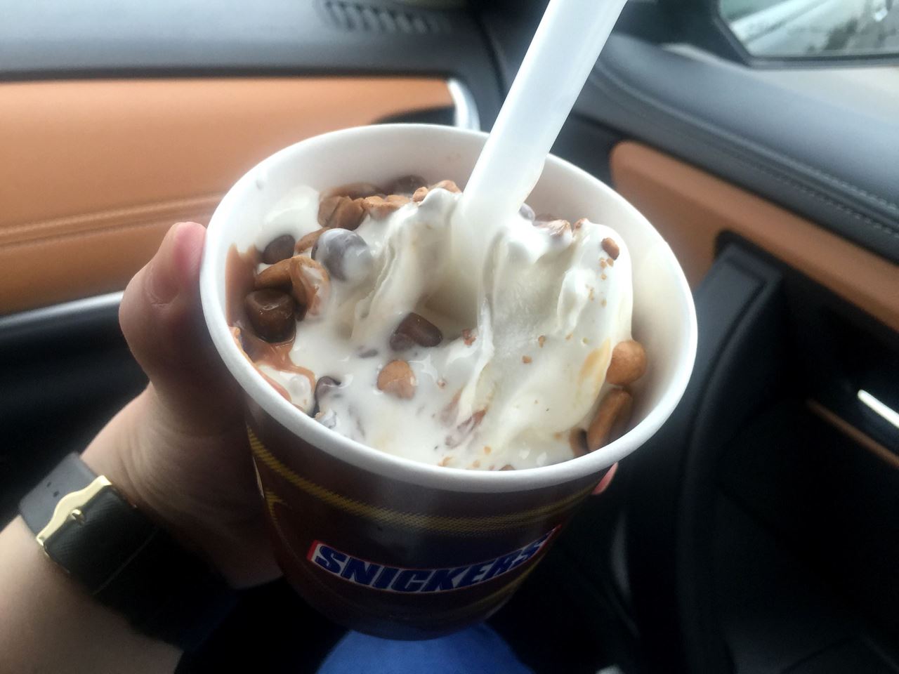 Snickers McFlurry from McDonald's ... perfect