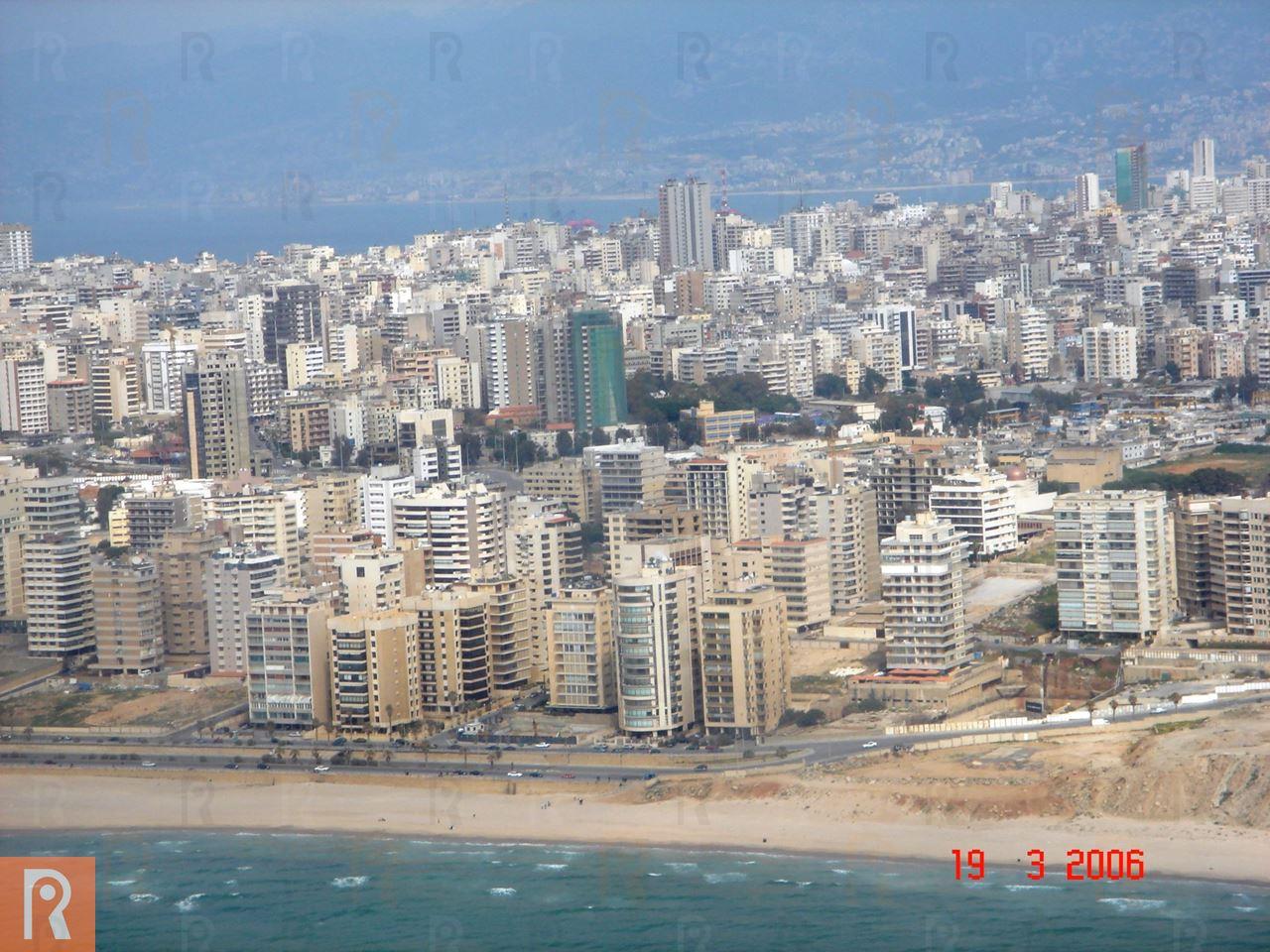 صور لبيروت من الطائرة في العام 2006