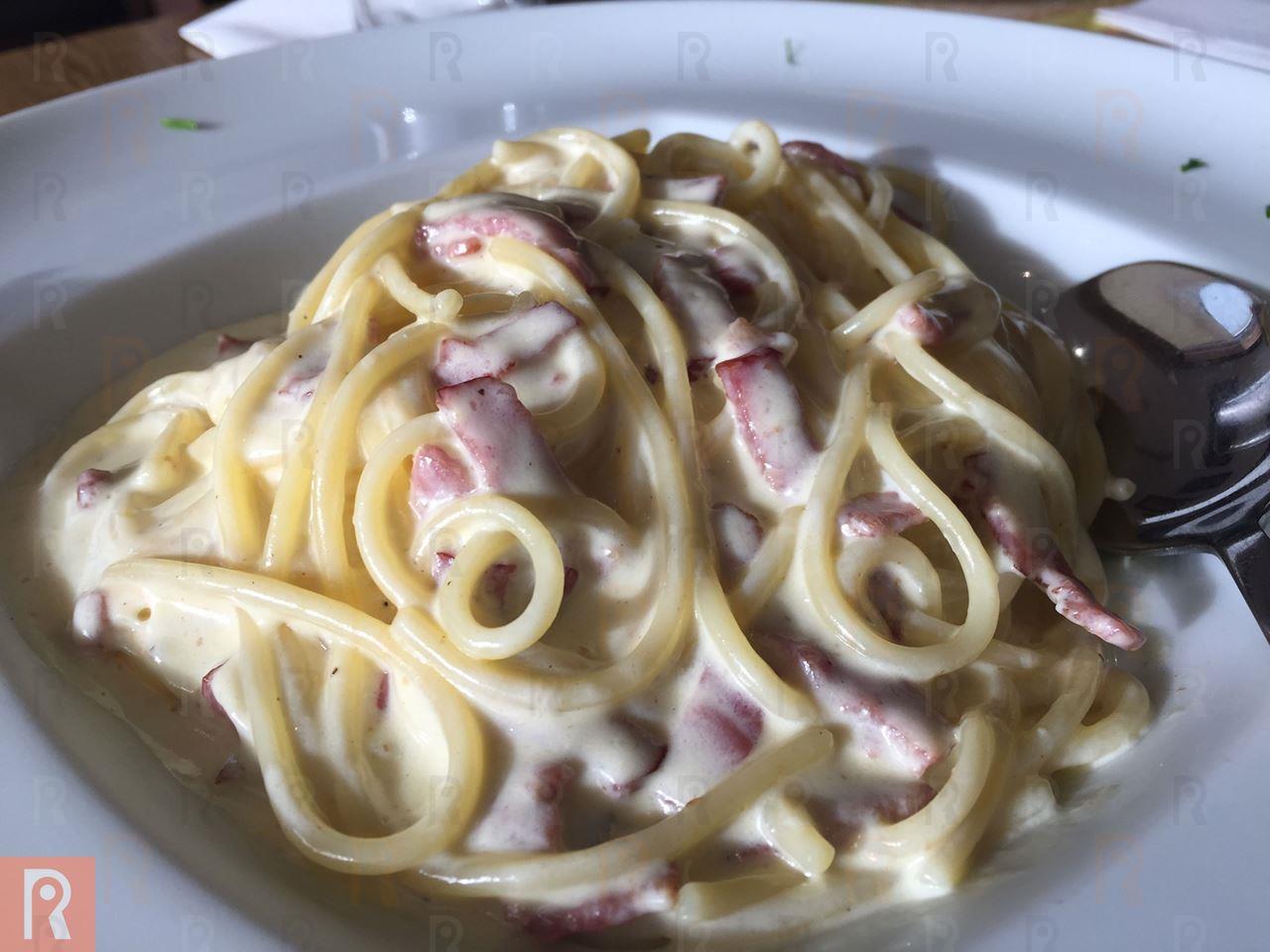 Price of Spaghetti Carbonara is KD 3.550
