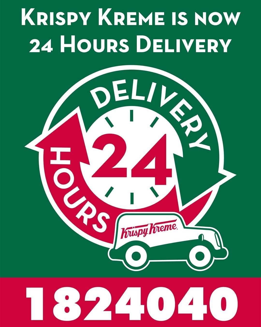 Krispy Kreme Delivery Service is now 24 hours