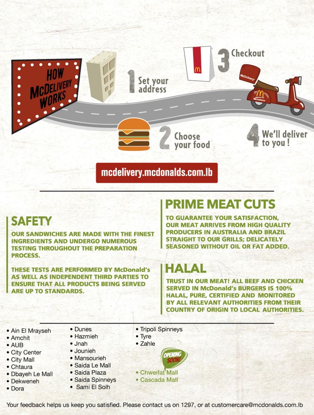 McDonald's Lebanon Menu and Meals Prices