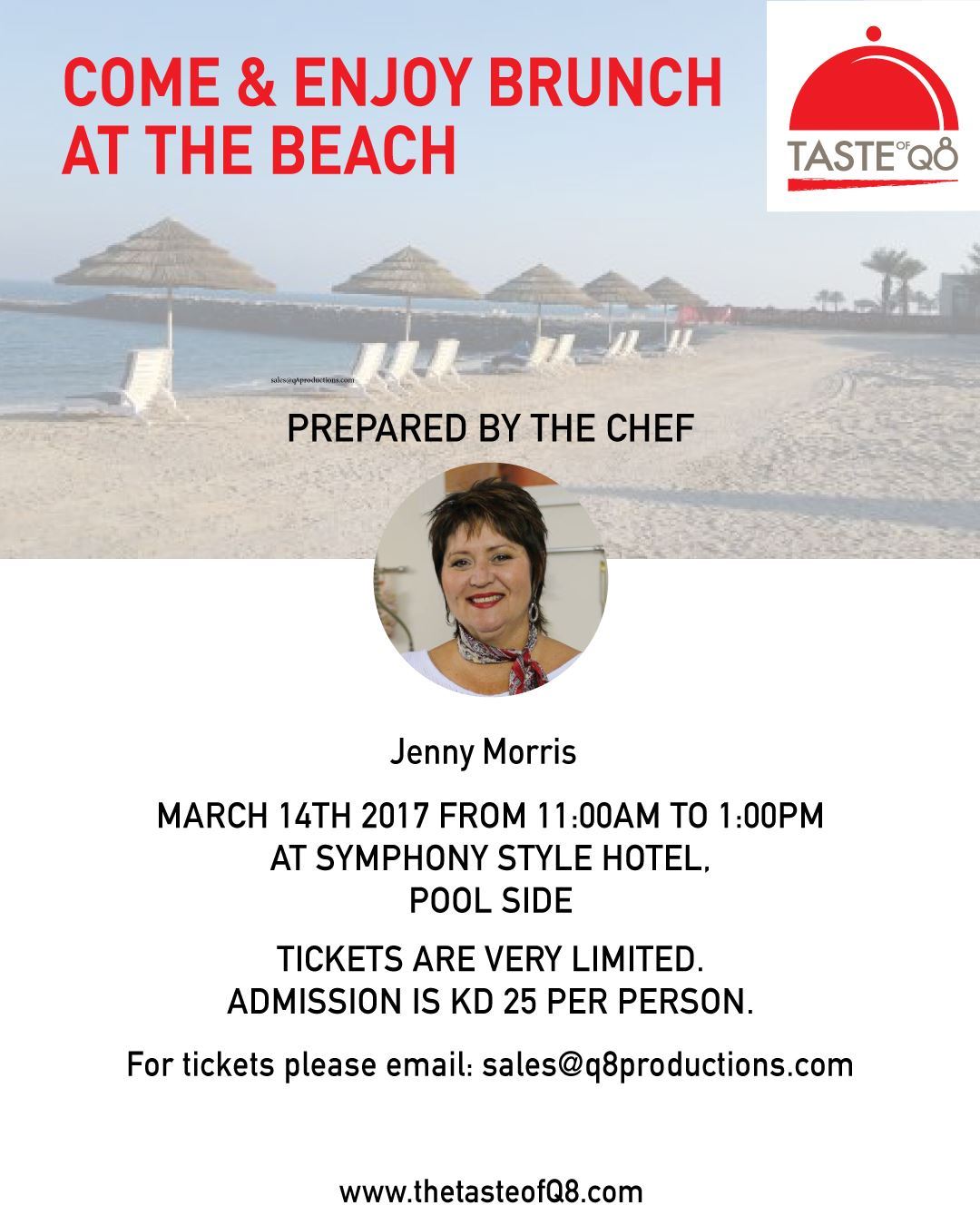Come & Enjoy Brunch at the Beach - by Chef Jenny Morris