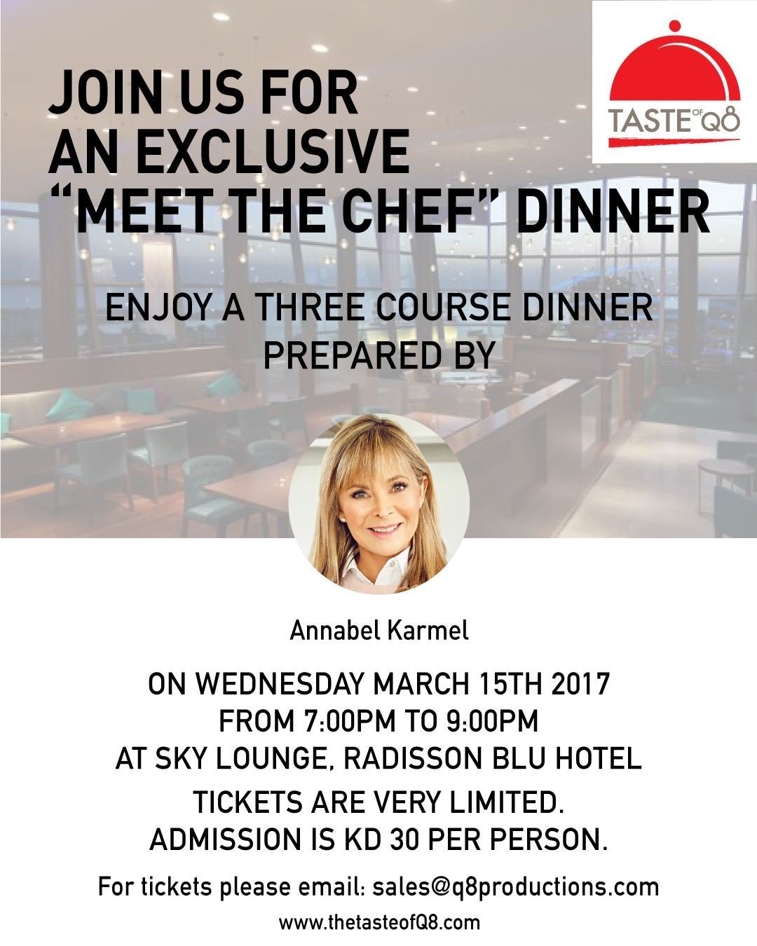 An Exclusive "Meet The Chef" Dinner - by Annabel Karmel