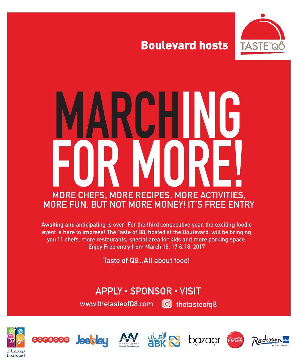 "Marching For More!".. Taste of Q8 hosted at the Boulevard