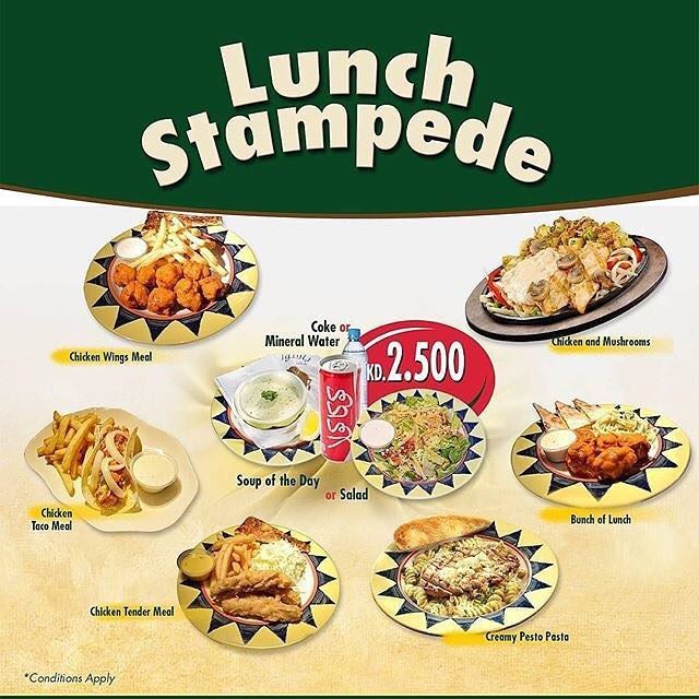 Buffalo's Restaurant Lunch Stampede Offer