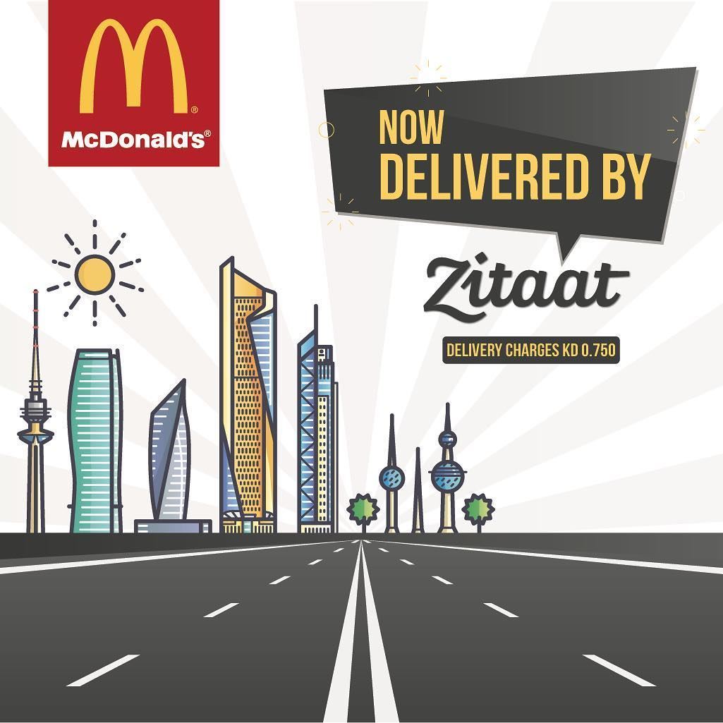 McDonald's is now delivered to you Exclusively by Zitaat