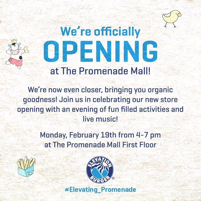 Elevation Burger Opening a New Branch in Promenade Mall