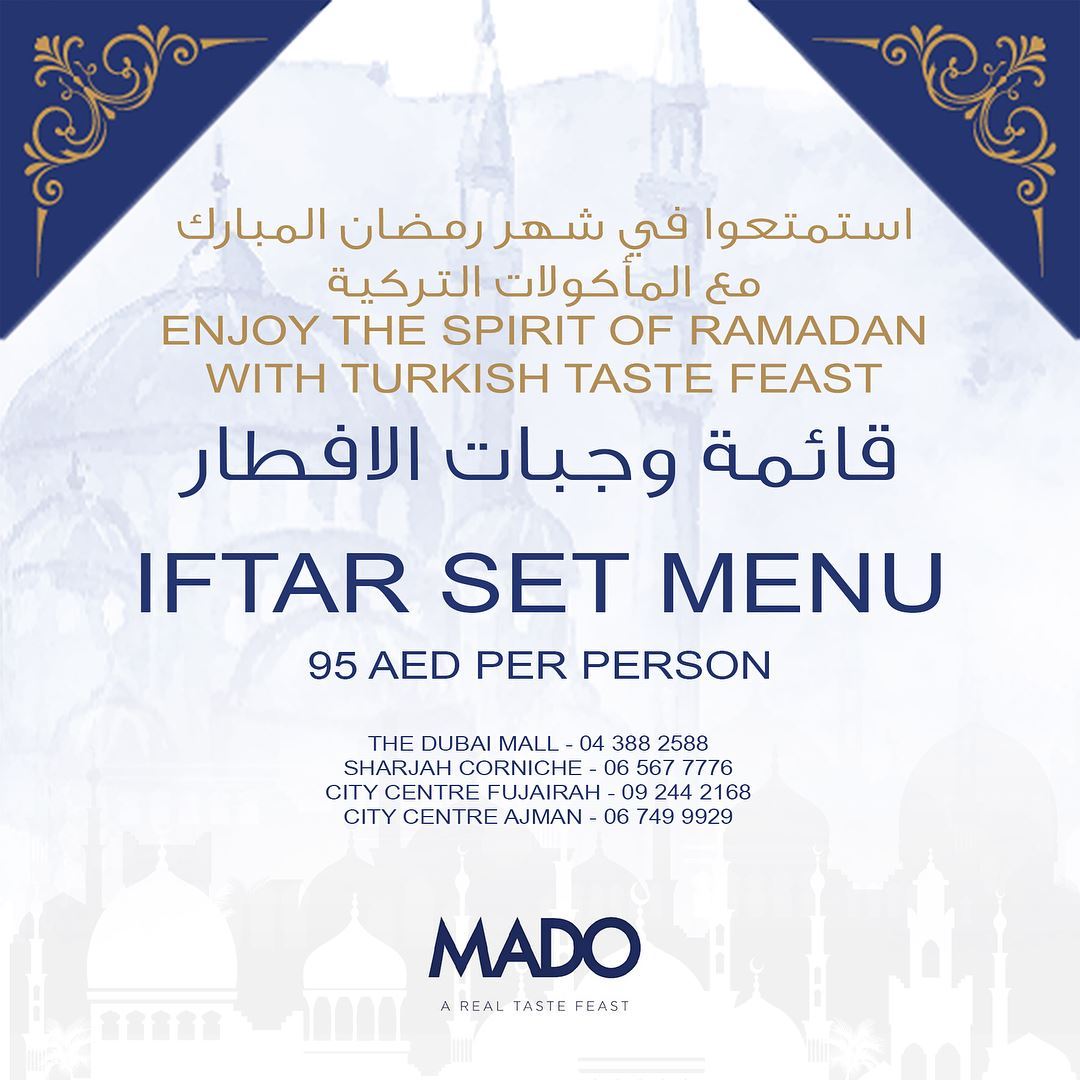 Mado Restaurant UAE Ramadan 2018 Iftar Offer