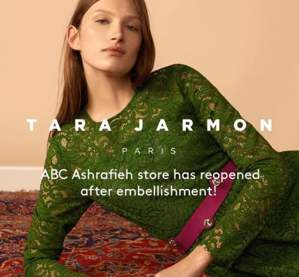 Tara Jarmon ABC Achrafieh has Reopened after Embellishment