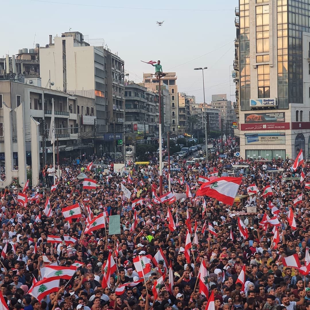 The Lebanese Revolution 2019 .... One Heart From North to South