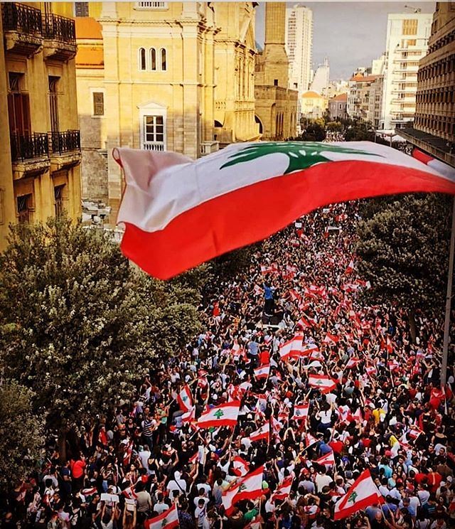 The Lebanese Revolution 2019 .... One Heart From North to South