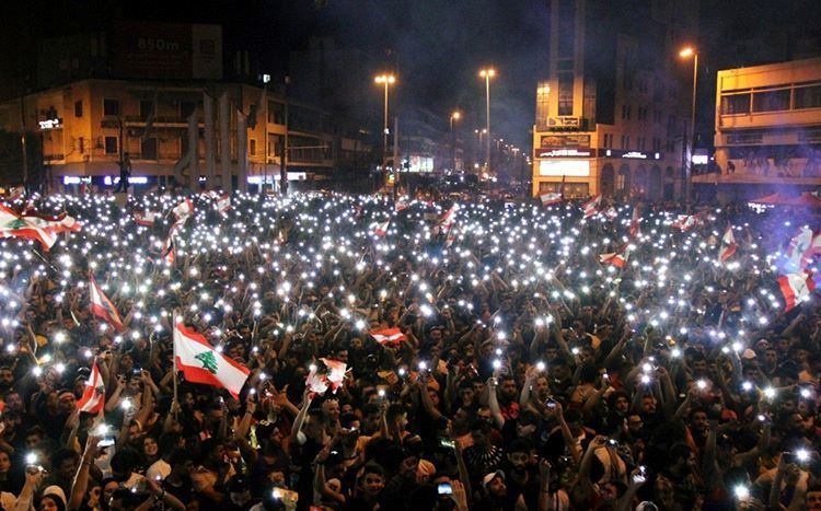 The Lebanese Revolution 2019 .... One Heart From North to South