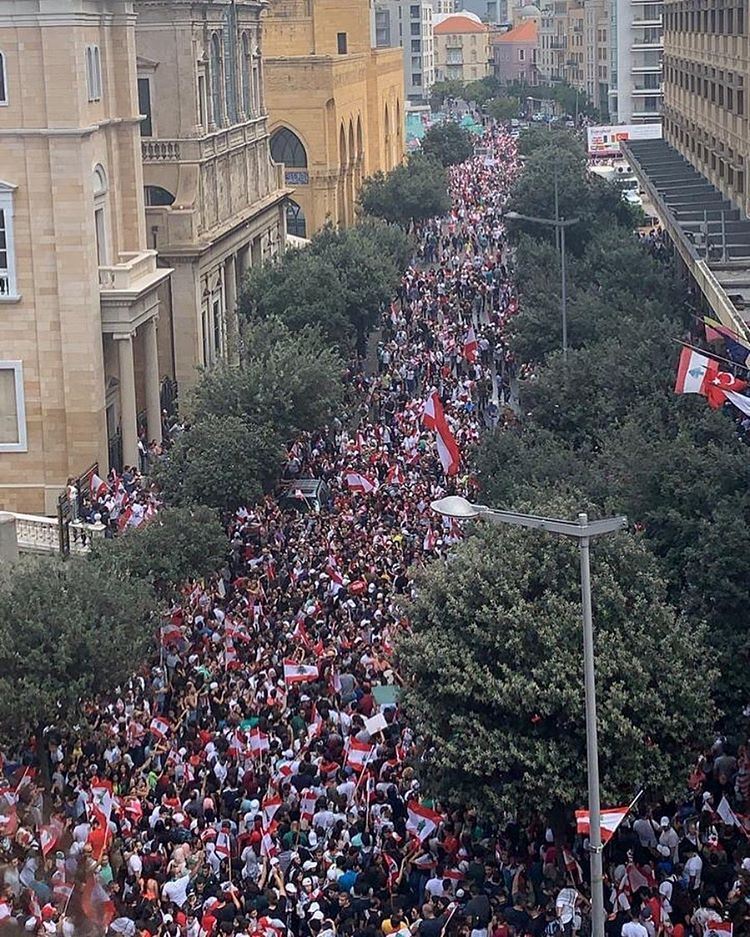 The Lebanese Revolution 2019 .... One Heart From North to South