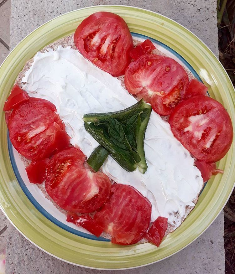 Food Dishes Representing the Lebanese Flag