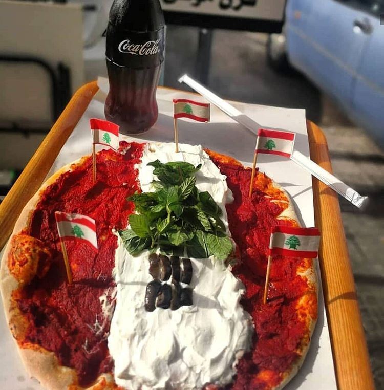 Food Dishes Representing the Lebanese Flag