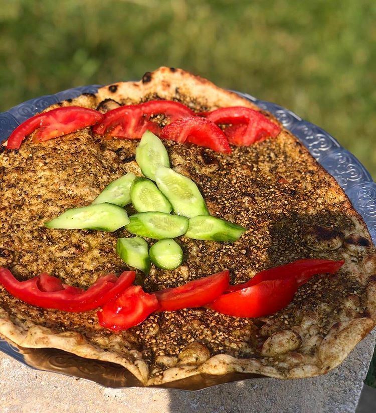 Food Dishes Representing the Lebanese Flag