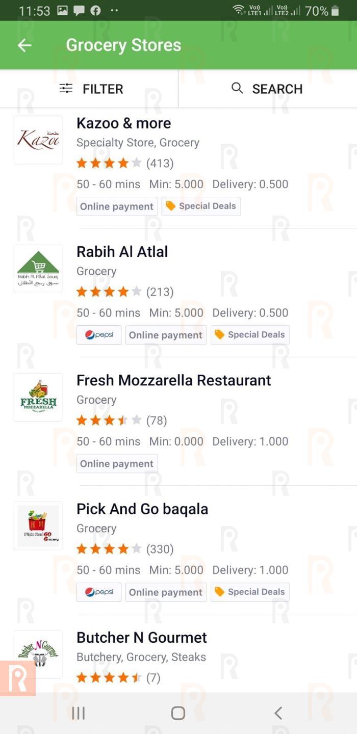 What can you order from Talabat in Kuwait?