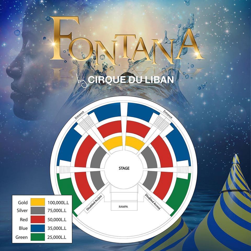 إنطلاق عرض Fontana الرائع الذي ينظمه Cirque du Liban في واجهة بيروت البحرية