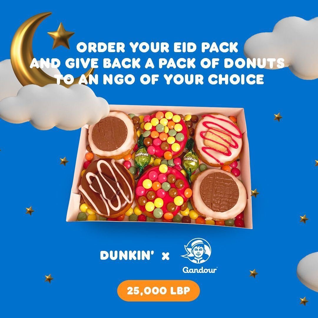 Dunkin Donuts and Gandour Lebanon Eid Al Fitr 2020 Offer