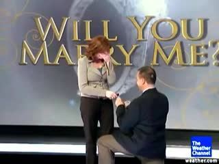 An amazing wedding proposal live on TV