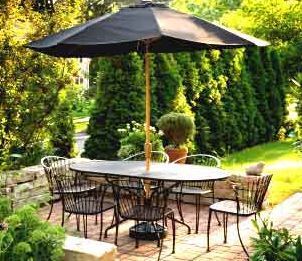 A variety of outdoor patio furniture for a hot upcoming summer